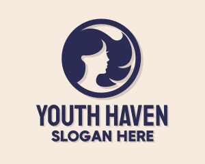 Teenager - Beautiful Woman Badge logo design