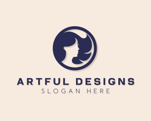 Beautiful Woman Badge logo design