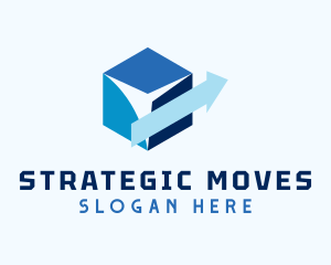 Cube Arrow Delivery logo design