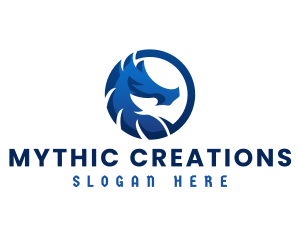 Mythic - Gaming Dragon Monster logo design
