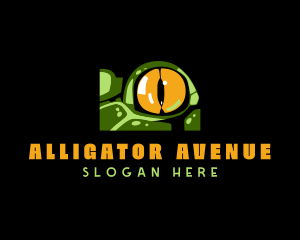 Alligator - Wildlife Crocodile Eye logo design