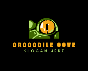 Wildlife Crocodile Eye logo design