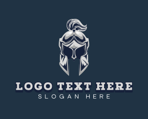 Greek - Warrior Helmet Armor logo design