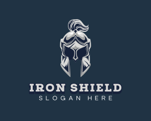 Armor - Warrior Helmet Armor logo design