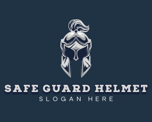 Helmet - Warrior Helmet Armor logo design