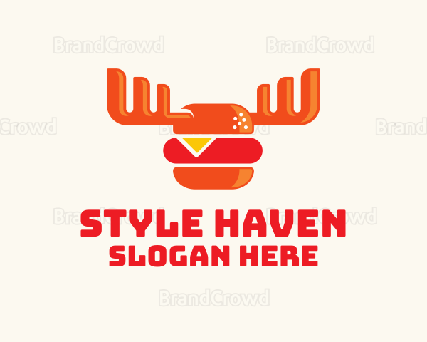 Orange Moose Burger Logo
