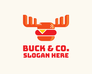 Orange Moose Burger logo design