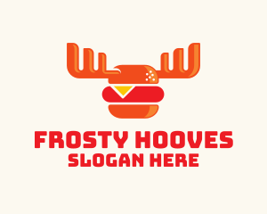 Orange Moose Burger logo design