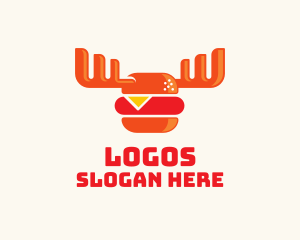 Eatery - Orange Moose Burger logo design