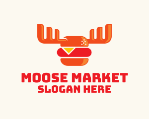 Moose - Orange Moose Burger logo design