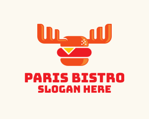 Orange Moose Burger logo design