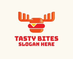 Cafeteria - Orange Moose Burger logo design