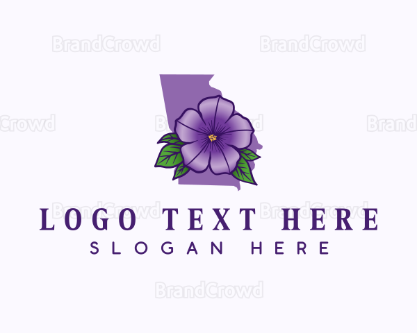 Georgia Petunia Flower Logo