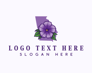 Wild Rose - Georgia Petunia Flower logo design