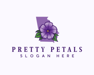 Georgia Petunia Flower logo design