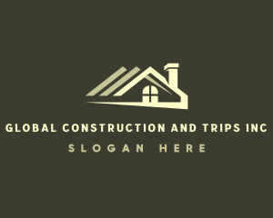 Home Roofing Construction logo design