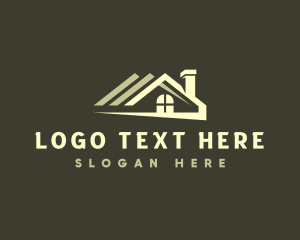 Home Improvement - Home Roofing Construction logo design
