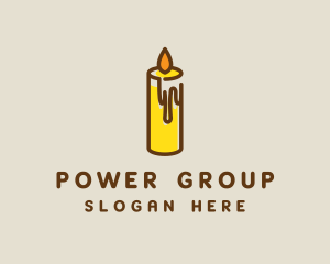 Religion - Yellow Candle Flame logo design