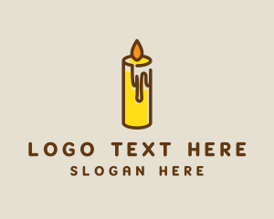 Peace Of Mind - Yellow Candle Flame logo design