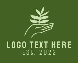 Seedling - Plant Hand Farming logo design