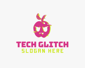 Glitch Vampire Apple logo design