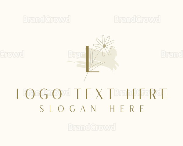 Floral Makeup Beauty Logo