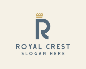 Majestic - Royal Crown Letter R logo design
