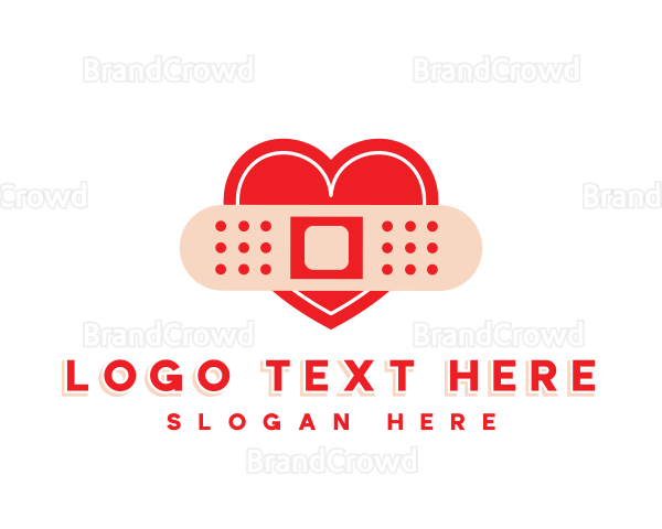 Medical Heart Bandage Logo