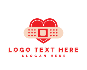 Non Profit - Medical Heart Bandage logo design