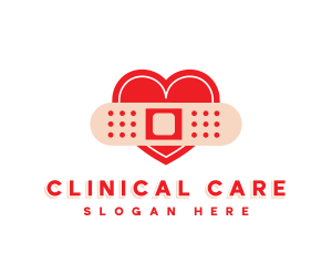 Medical Heart Bandage logo design