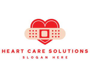 Medical Heart Bandage logo design