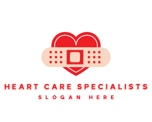 Cardiologist - Medical Heart Bandage logo design
