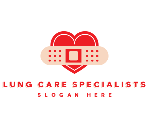 Medical Heart Bandage logo design