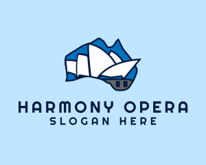 Opera - Australia Landmark Opera logo design