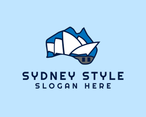 Sydney - Australia Landmark Opera logo design
