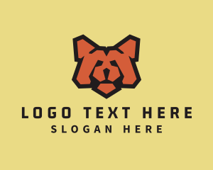 Veterinarian - Red Bear Head logo design