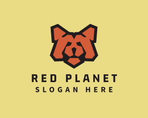 Red Bear Head logo design