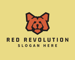 Red Bear Head logo design