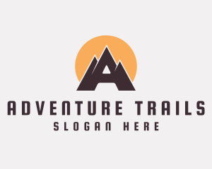 Letter A Mountain logo design