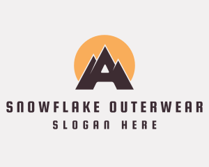 Outerwear - Letter A Mountain logo design