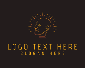 Support - Human Intelligence Bulb logo design