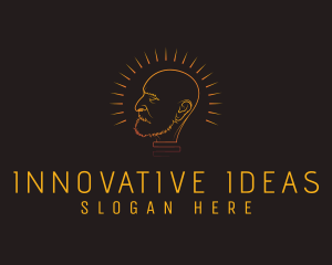 Human Intelligence Bulb logo design