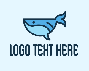 Underwater - Humpback Whale Animal logo design