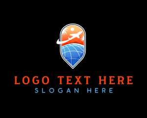 Flying Airplane Travel Logo