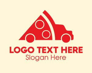 Negative Space - Pizza Truck Delivery logo design