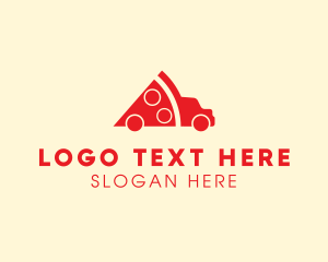 Negative Space - Pizza Food Truck Delivery logo design