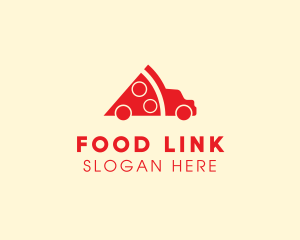 Pizza Food Truck Delivery logo design