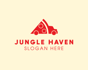 Pizza Food Truck Delivery logo design