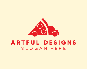 Pizza Food Truck Delivery logo design