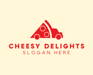 Pizza Food Truck Delivery logo design